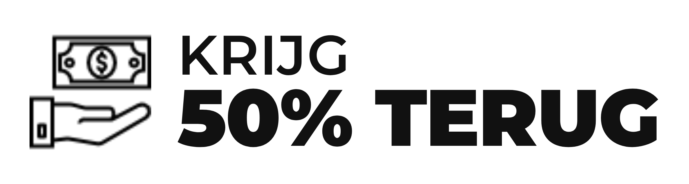 Krijg 50% terug